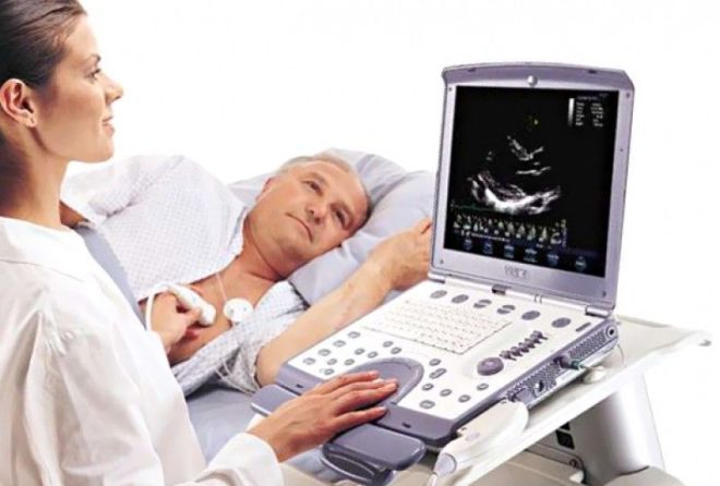 Carrying out echocardiography with Doppler analysis
